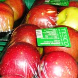 Яблоки, отсортированные для сети «Tesco». Все на высоте – упаковка, внешний вид, твердость плодов, цвет, размер.